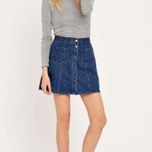 Urban Outfitters BDG Denim Button Front Skirt Size XS